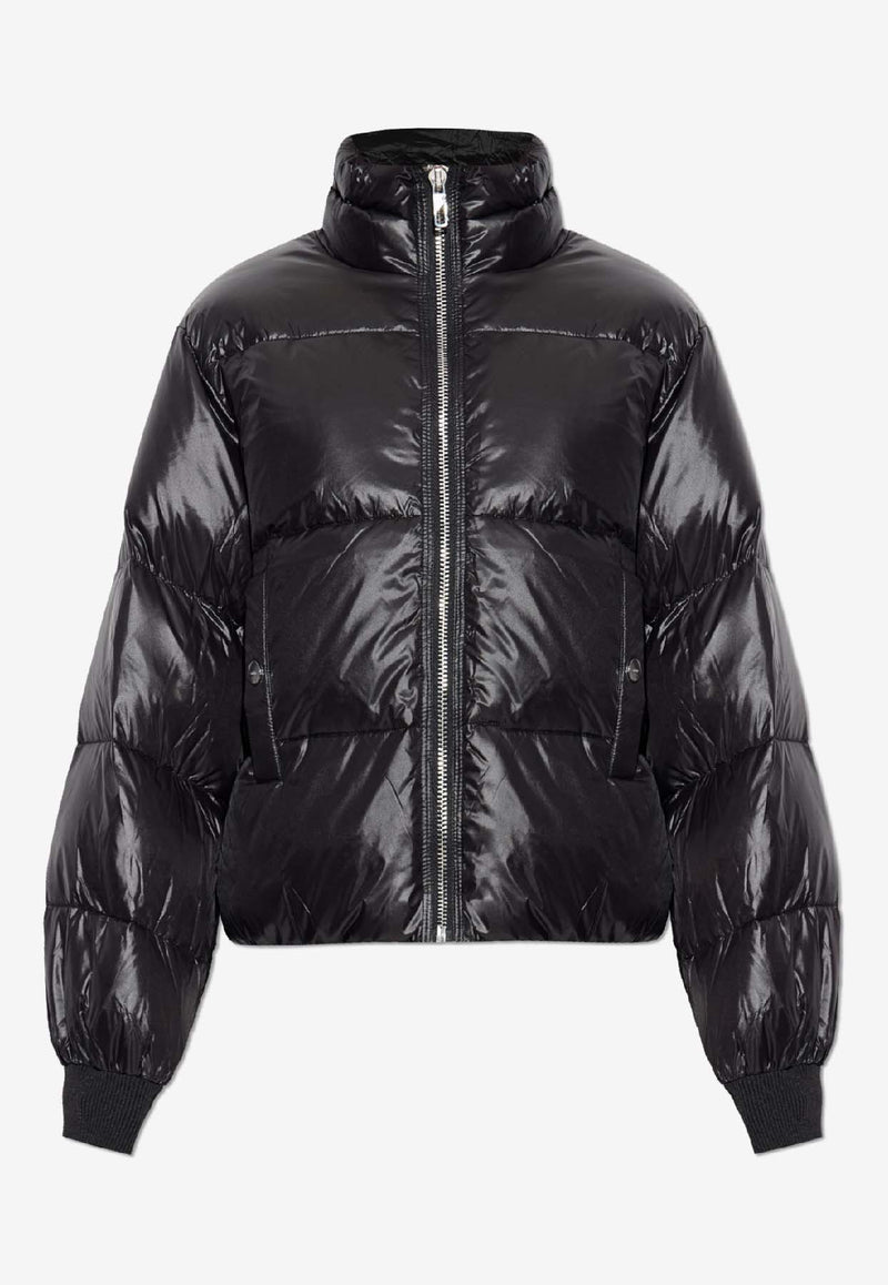 GANNI Glossy Down Jacket Black W0957 6868-099