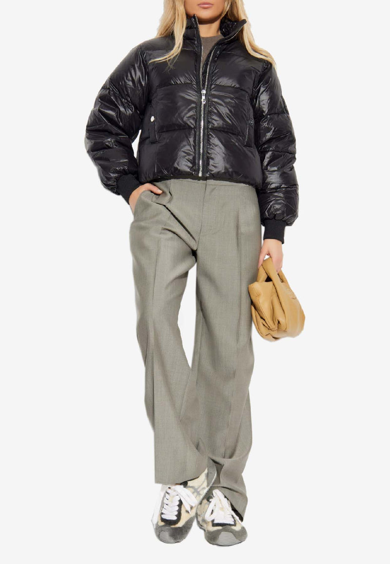 GANNI Glossy Down Jacket Black W0957 6868-099