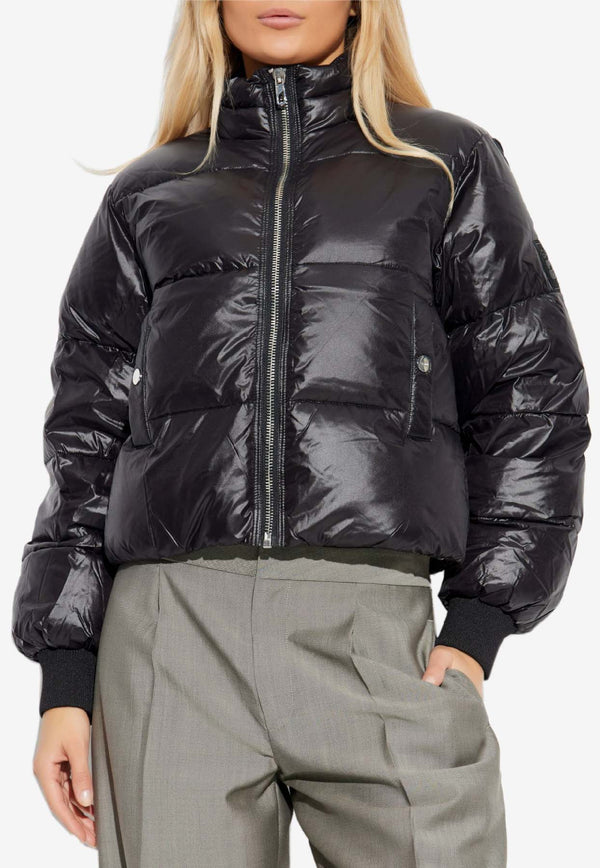 GANNI Glossy Down Jacket Black W0957 6868-099