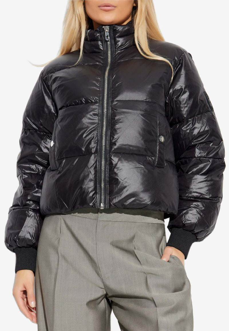 GANNI Glossy Down Jacket Black W0957 6868-099