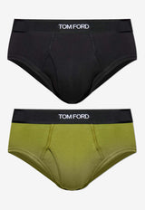 Tom Ford Logo Waistband Briefs - Set of 2 Multicolor T4XC11040 0-010