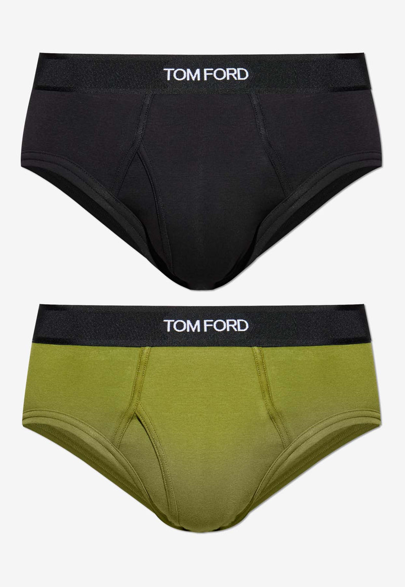 Tom Ford Logo Waistband Briefs - Set of 2 Multicolor T4XC11040 0-010