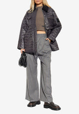GANNI Oversized Quilted Jacket Gray W0964 6905-252