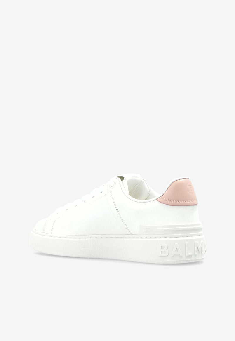 Balmain B-Court Leather Low-Top Sneakers White FN0VI690 LVBP-OKT