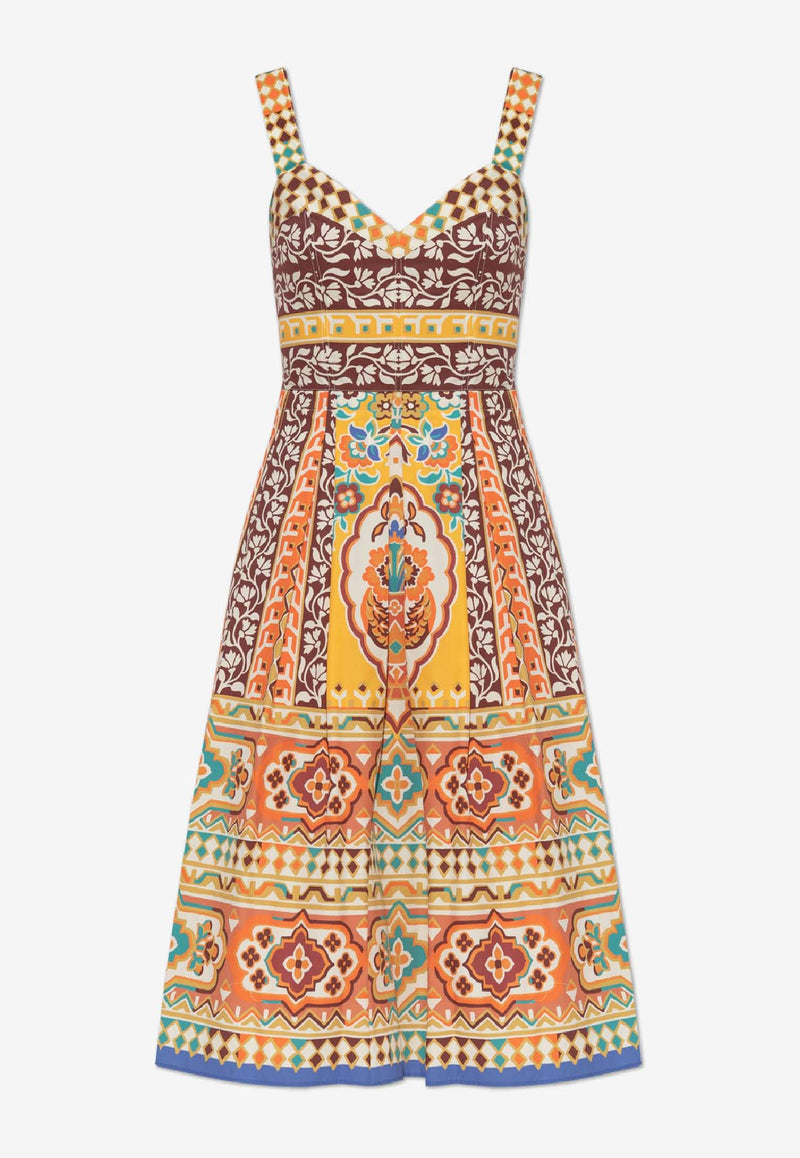 Etro Printed Knee-Length Dress Multicolor WRHA0253 99SP5F7-X0840