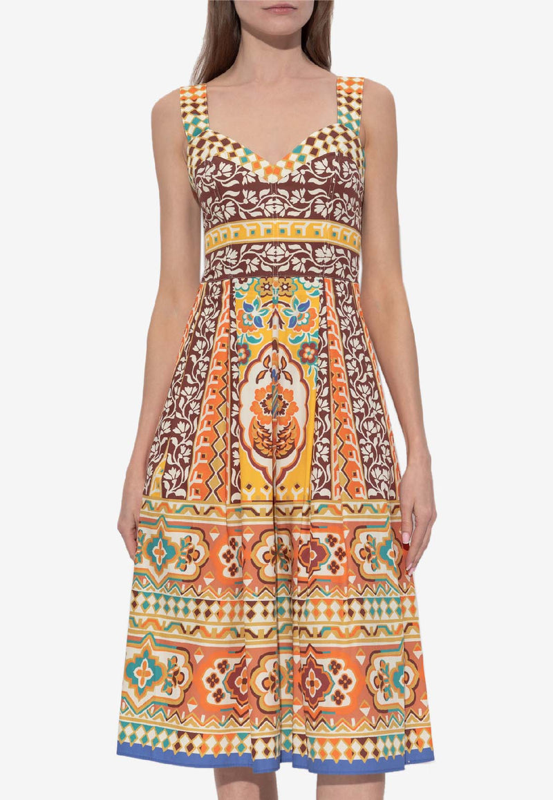Etro Printed Knee-Length Dress Multicolor WRHA0253 99SP5F7-X0840