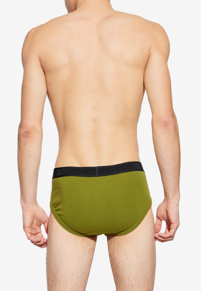 Tom Ford Logo Waistband Briefs Green T4LC11040 0-328