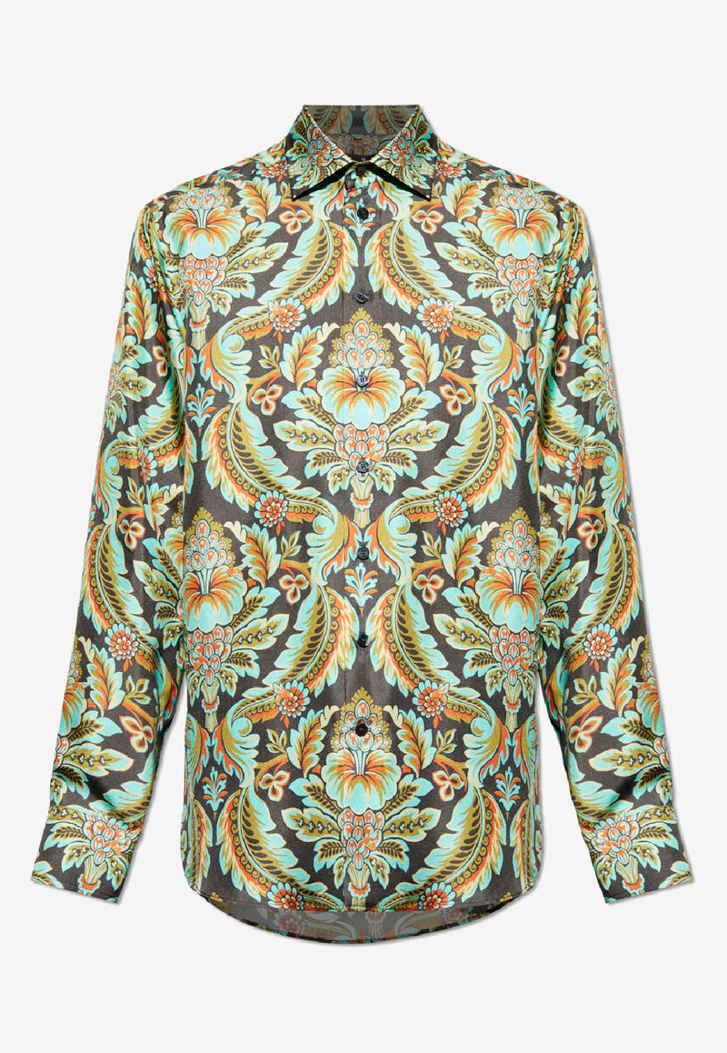 Etro Paisley Print Silk Shirt Multicolor MRIB0001 99SP1I7-X0810