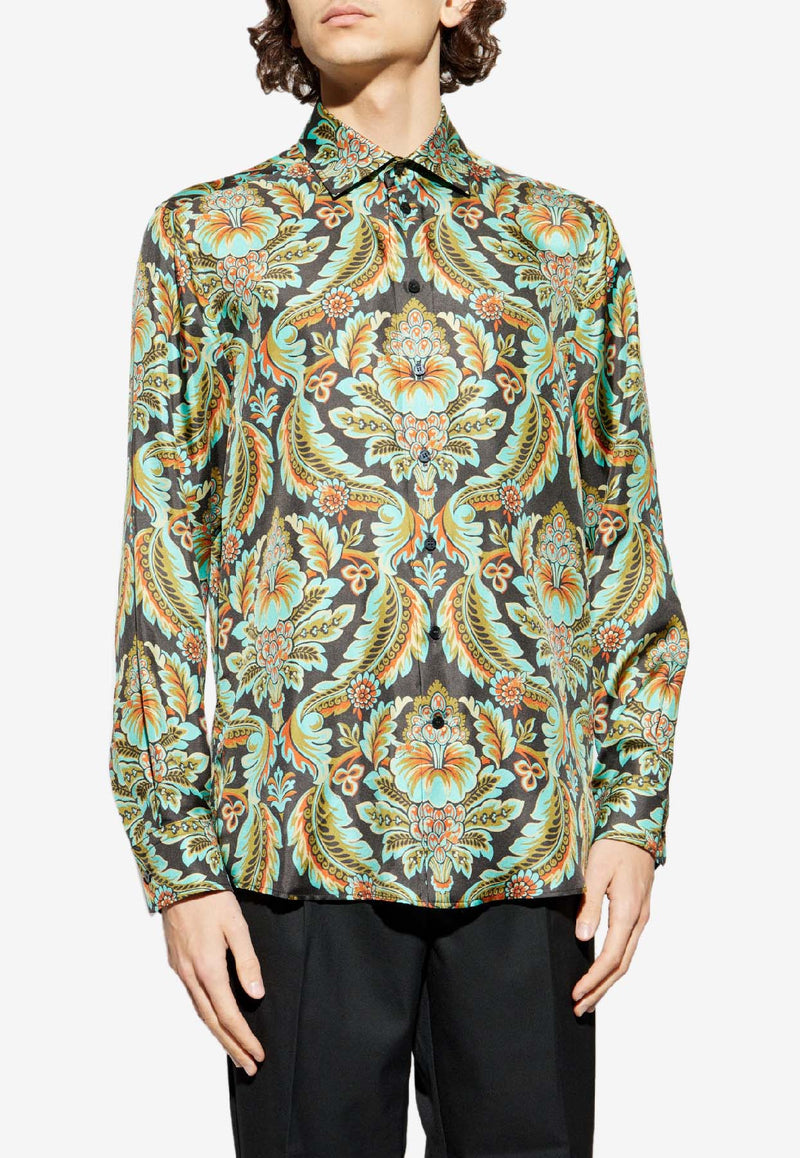 Etro Paisley Print Silk Shirt Multicolor MRIB0001 99SP1I7-X0810