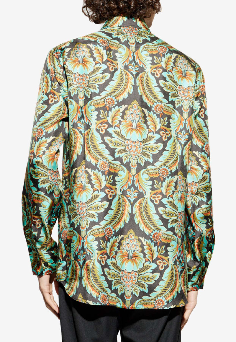 Etro Paisley Print Silk Shirt Multicolor MRIB0001 99SP1I7-X0810