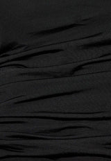 GANNI Asymmetric Long-Sleeved Top Black T4393 3733-099