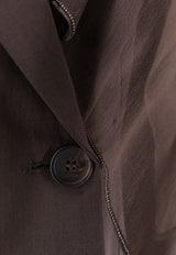 Brunello Cucinelli Double-Breasted Wool-Blend Jacket Brown M0W077038C019_Brown_38332514