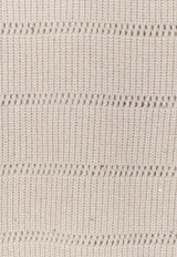 Brunello Cucinelli Striped Cashmere-Blend Sweater Beige MBM738200C509_BURRO_38415186