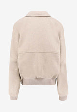 Brunello Cucinelli Cashmere-Blend Zip-Up Jacket Beige  MG5217749C001_Beige freddo_38415181