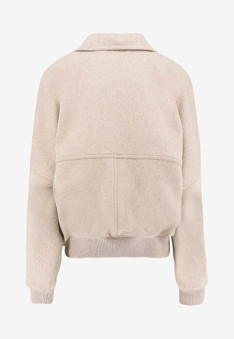 Brunello Cucinelli Cashmere-Blend Zip-Up Jacket Beige  MG5217749C001_Beige freddo_38415181