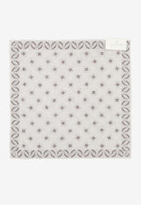 Brunello Cucinelli Printed Silk Scarf White MI8720091CHS42_White_38332495