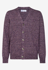 Brunello Cucinelli V-neck Wool-Blend Cardigan Purple MOH709206CPZ88_Radicchio_38415077