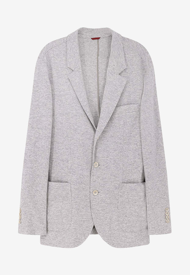 Brunello Cucinelli Single-Breasted Cashmere Blazer Gray ML8968J01C8251_Perla_38415070