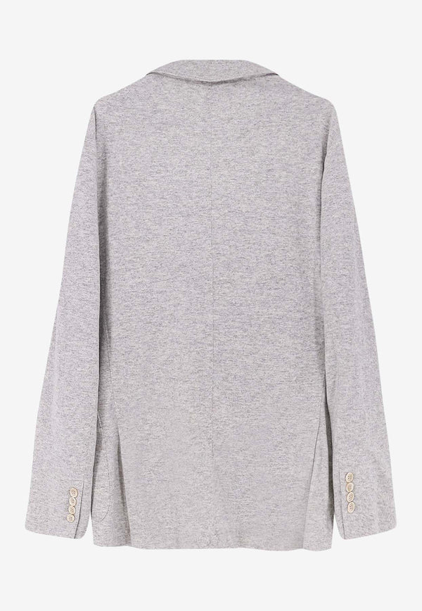 Brunello Cucinelli Single-Breasted Cashmere Blazer Gray ML8968J01C8251_Perla_38415070