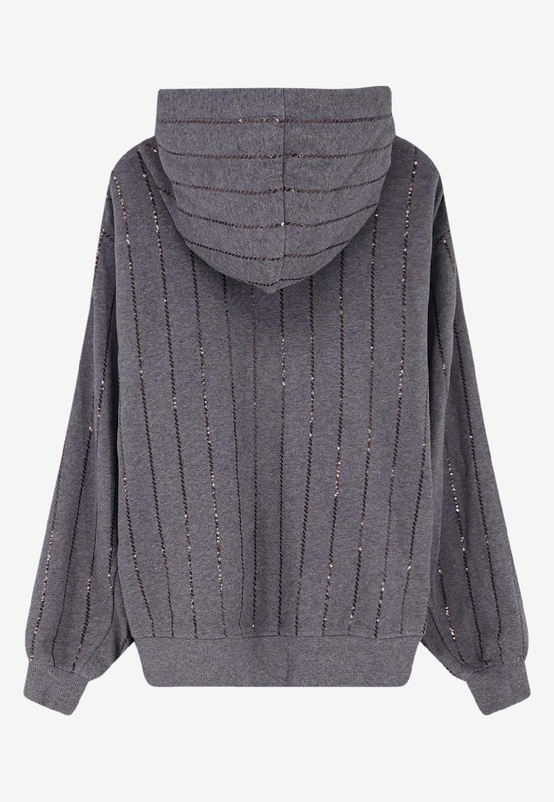 Brunello Cucinelli Striped Hooded Sweater Gray MN05NSO809C8125_Grey_38415049