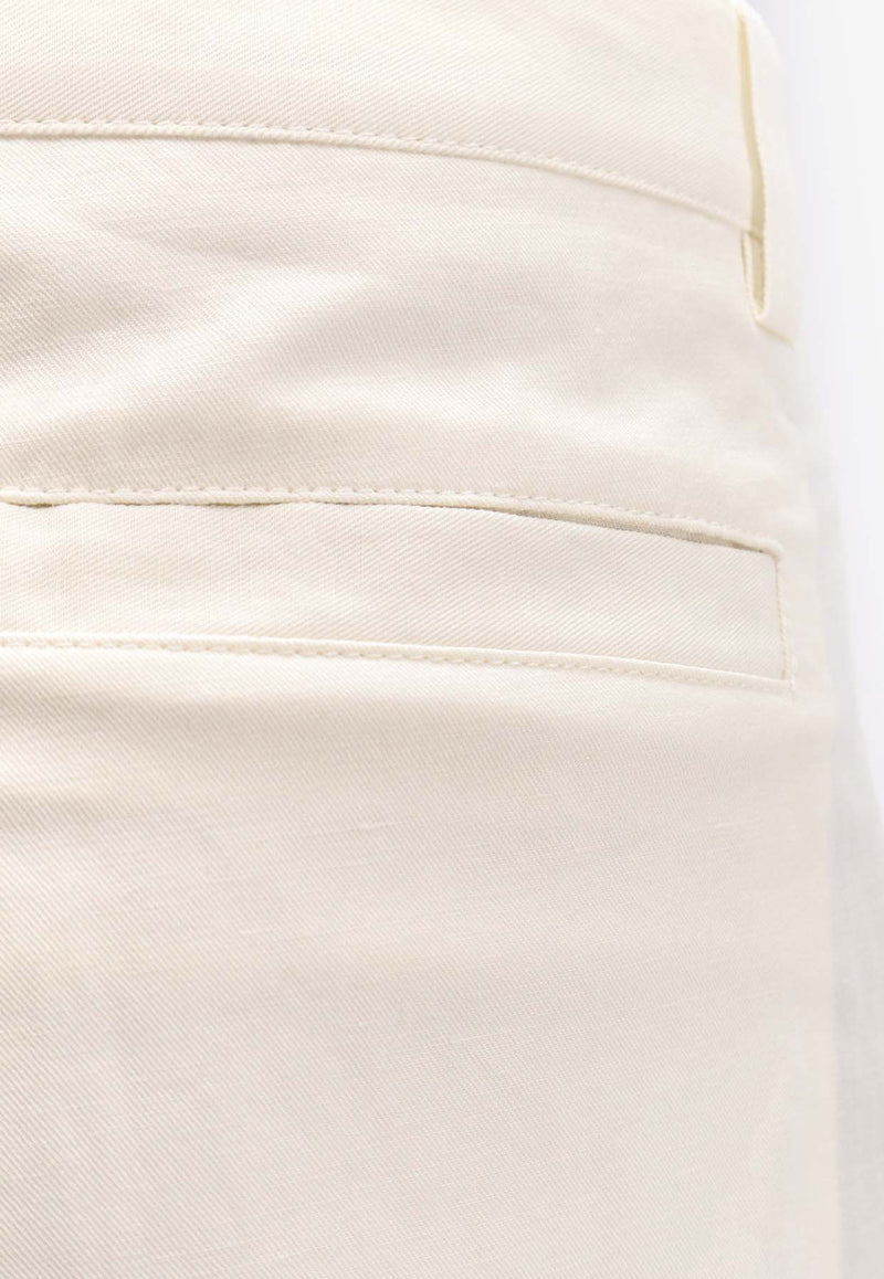 Brunello Cucinelli Logo Straight-Leg Pants White MP665H0660C020_PANAMA_38415061