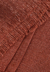 Brunello Cucinelli Cashmere-Blend Fringed Scarf Brown MSCDAR097C4182_Firebirck_38415053