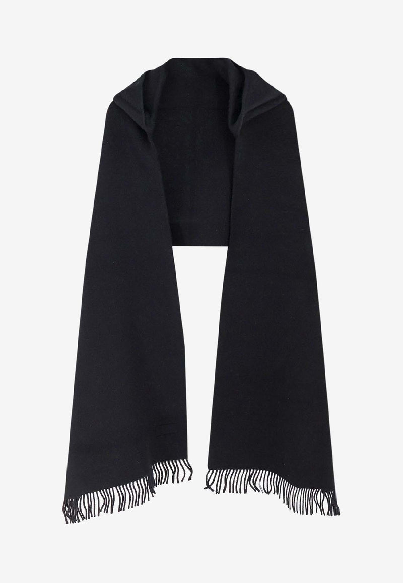 Brunello Cucinelli Fringed Hooded Scarf Black MSCDAGW83C101_Black_38415072