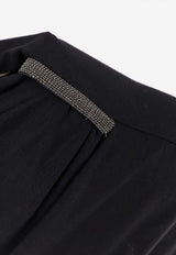 Brunello Cucinelli Monili Embellished Draped Top Black MP929ED518C101_Black_38415163
