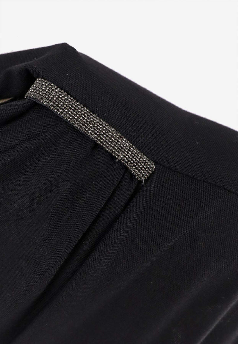 Brunello Cucinelli Monili Embellished Draped Top Black MP929ED518C101_Black_38415163