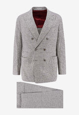 Brunello Cucinelli Double-Breasted Wool Suit Gray MV418LDBH2C251_GRIGIO MEDIO_38415078