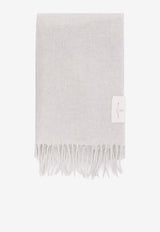 Brunello Cucinelli Logo Label Cashmere Scarf Gray MSCDVSW01C2719_Light Grey_38415080
