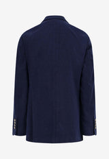 Brunello Cucinelli Double-Breasted Wool-Blend Blazer Blue MV4157BPD2C011_ZAFFIRO_38332525