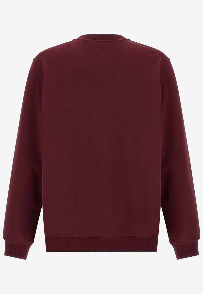 Brunello Cucinelli Printed Crewneck Sweatshirt Maroon MW8633380GC3985_Pink_38415190