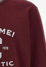 Brunello Cucinelli Printed Crewneck Sweatshirt Maroon MW8633380GC3985_Pink_38415190