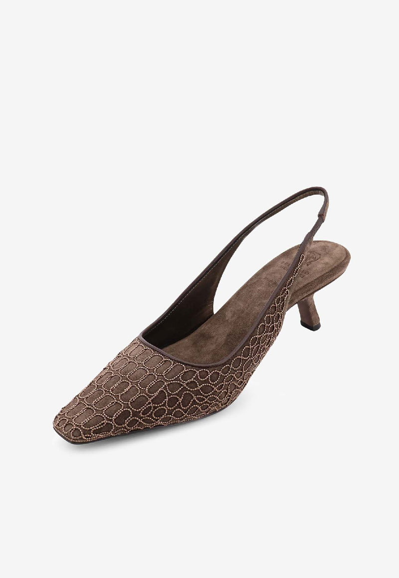 Brunello Cucinelli 55 Embroidered Leather Pumps Black MZSFC3082C8769_Black_38332515