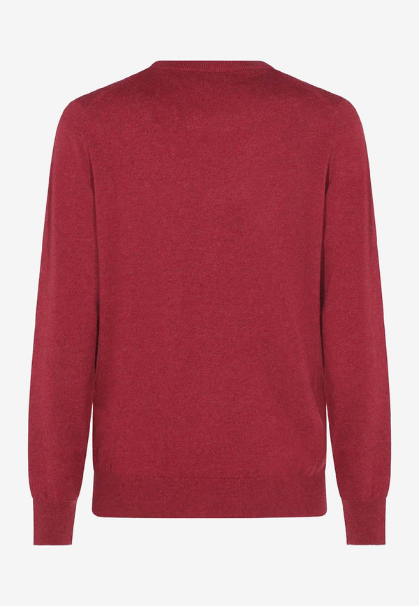 Brunello Cucinelli Crewneck Cashmere Sweater Red M2200100CSK75_Porpora_38415165