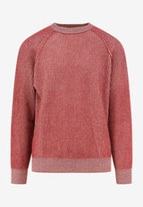 Brunello Cucinelli Ribbed Knit Cashmere Sweater Red M22700500CVI50_Brown_38415170