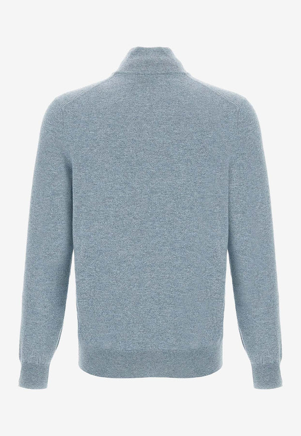 Brunello Cucinelli Cashmere Half-Zip Sweater Light Blue M2200124CFF33_Denim_38332504