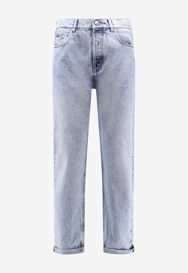 Brunello Cucinelli Washed Straight-Leg Jeans Blue M241PO1090C9011_Light denim_38415173
