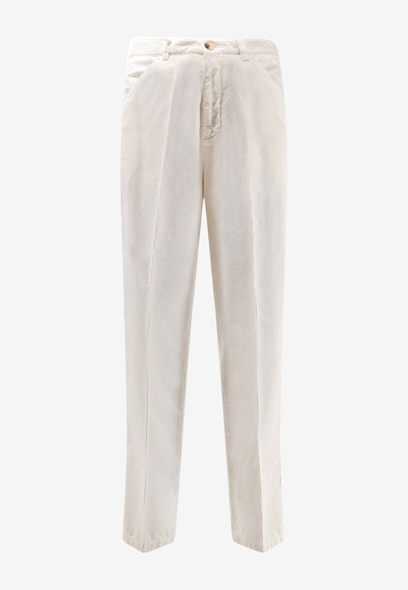 Brunello Cucinelli Straight-Leg Corduroy Pants White M279UH0660C6007_White_38415057