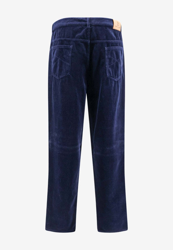 Brunello Cucinelli Straight-Leg Corduroy Pants Blue M280UF1010C2517_Blue_30005022