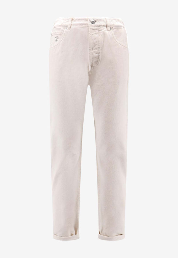 Brunello Cucinelli Straight-Leg Canvas Pants White M237UX1290C7024_PANAMA_38415073