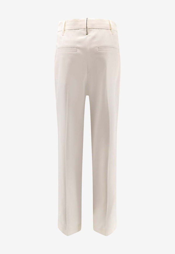 Brunello Cucinelli Straight-Leg Tailored Pants White MA033P9045C4357_PANAMA_38415076