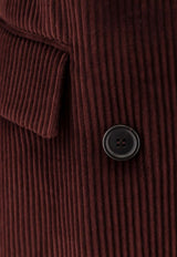 Brunello Cucinelli Double-Breasted Corduroy Blazer Purple MA1807540C4243_Purple_38415184