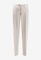 Brunello Cucinelli Washed Slim-Leg Pants White M252UI1770C6024_White_38415171