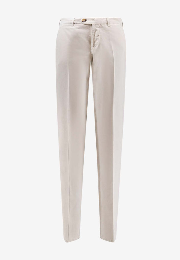 Brunello Cucinelli Washed Slim-Leg Pants White M252UI1770C6024_White_38415171