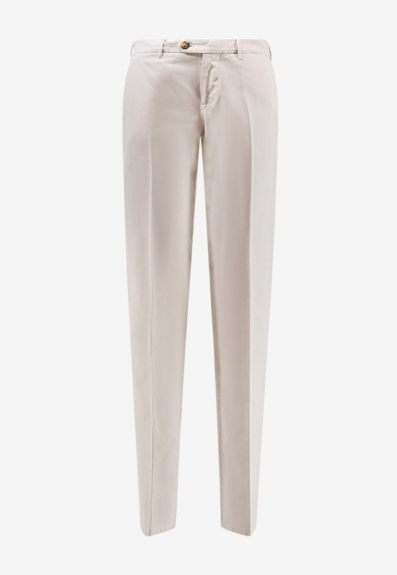 Brunello Cucinelli Washed Slim-Leg Pants White M252UI1770C6024_White_38415171