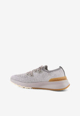 Brunello Cucinelli Stretch Knit Low-Top Sneakers Gray MZUKISO250CJN33_GRIGIOCHIARO_38415075