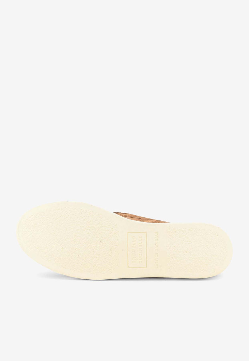Brunello Cucinelli Suede Logo Loafers Brown MZUHVSN335C2692_Brown_38415064
