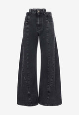 Maison Margiela Numeric Tag Wide-Leg Jeans Black S51LA0133S30496961_Medium Black Stone_29841920